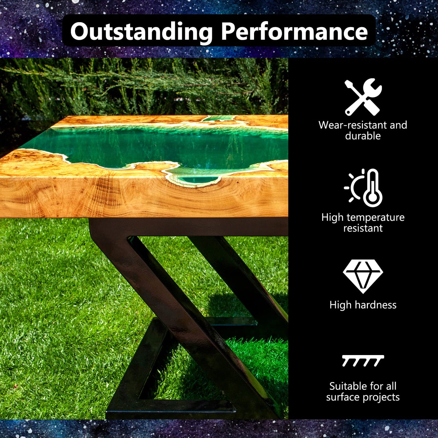 Epoxy Resin 1Gallon - Crystal Clear Epoxy Resin Kit - No Yellowing No Bubble Art Resin Casting Resin for Art Crafts, Jewelry Making, Wood & Resin KISREL