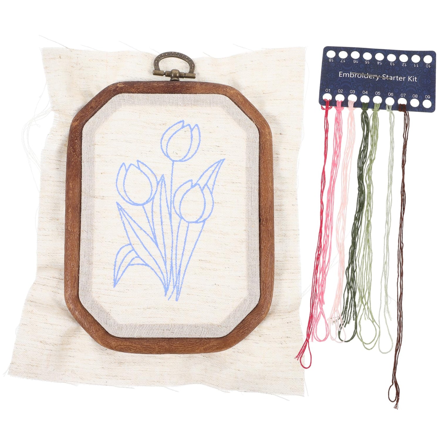 STOBOK 1 Set Cross Stitch Kit Embroidery Threads Embroidery Kit Unfinished Embroidery Crafts Embroidery Floss Kit Plant Cross Stitch DIY Patterns STOBOK