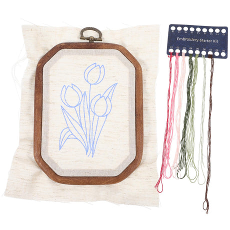 STOBOK 1 Set Cross Stitch Kit Embroidery Threads Embroidery Kit Unfinished Embroidery Crafts Embroidery Floss Kit Plant Cross Stitch DIY Patterns STOBOK