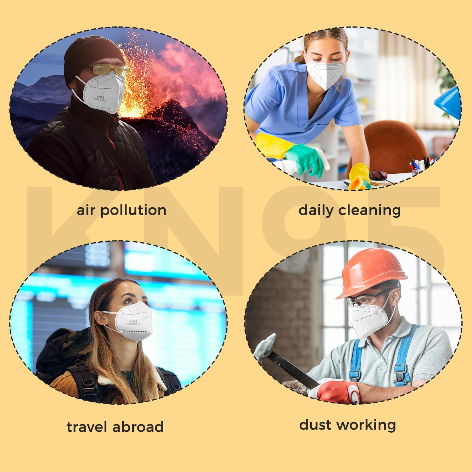 KN95 Face Mask Disposable Adults - 100 Pack Adjustable KN95 Mask 5 Layer Protection Breathable Comfortable Respirator Women Men KN95 Face Mask FACEMOON