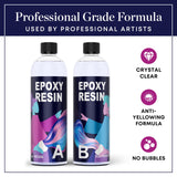 Resin Epoxy Craft Kit 16 Ounce Epoxy Resin Kit (8oz. Resin + 8oz. Hardener) High Gloss UV Resistant Odor-Free Art Resin, BPA-Free and Non-Toxic unicone art