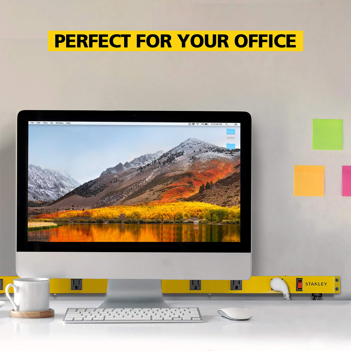 Stanley 31615 NCC31615 ShopMAX Pro 9-Outlet Surge-Protector Power Bar, 6-Foot Cord, Yellow Stanley