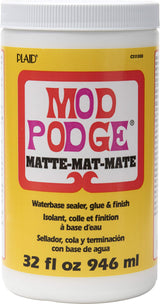 Mod Podge CS11303 Waterbase Sealer, Glue and Finish, 32 oz, Matte Mod Podge