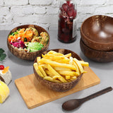 Bokon 24 Pcs Coconut Shell Bowls Polished Wooden Bowls Natural Smoothie Acai Bowls Salad Bowls for Vegan Gifts Kitchen Decor Bokon