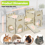 H1M9LX Extra Large Bunny Castle Toys Climbing Tower with Tunnel Hideout for Indoor Rabbits Ventilated Sturdy Enrichment Toys Habitat H1M9LX