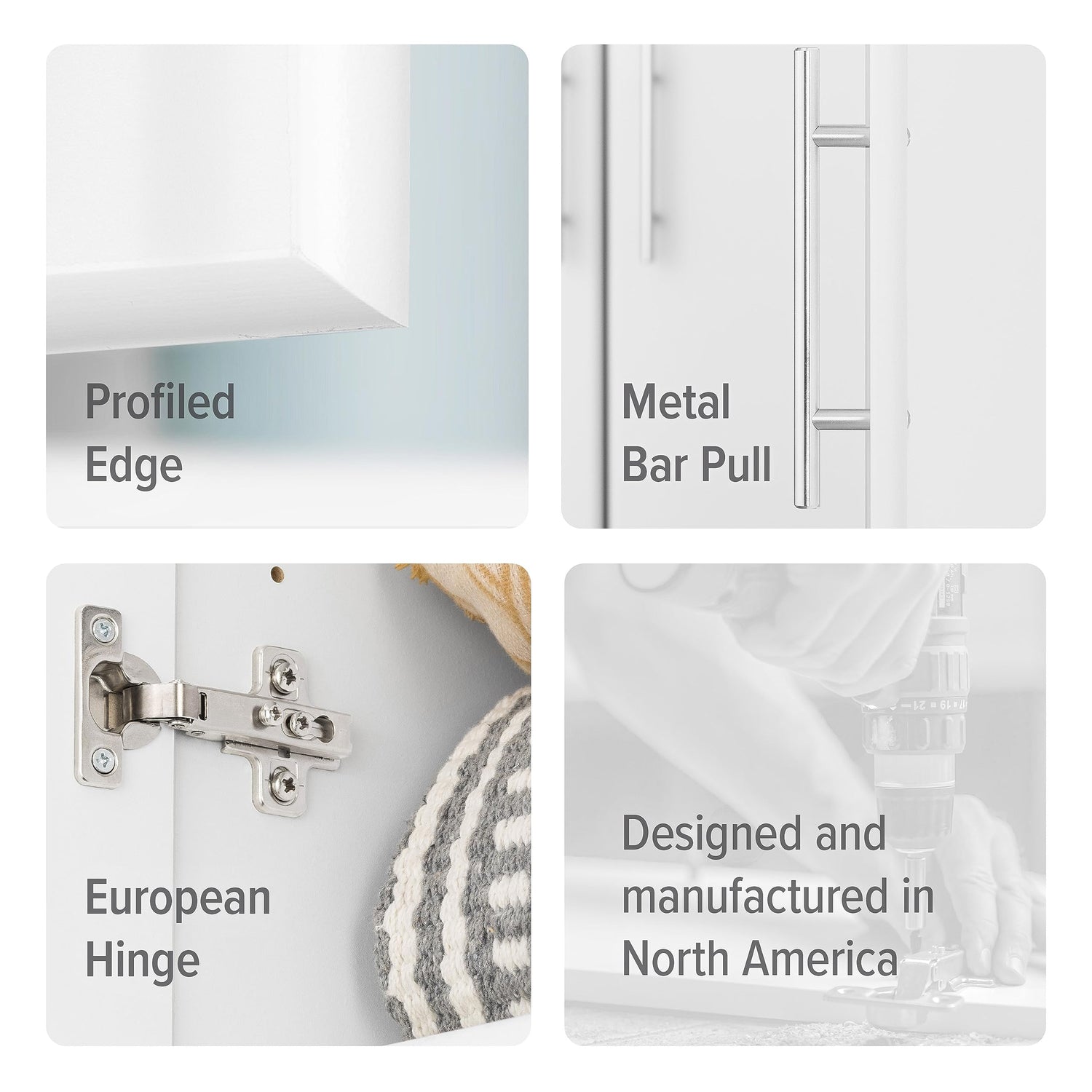 Prepac Elite Wall Cabinet with Storage Shelf - Multifunctional Garage, Kitchen, and Bathroom Cabinet in White Prepac