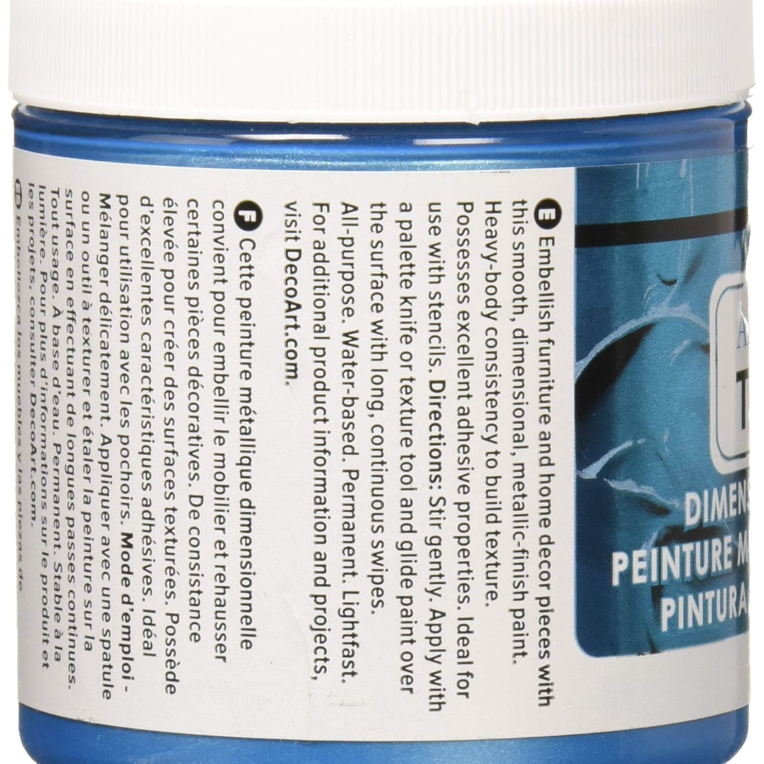 Decoart Texture Metallics 8oz Dp Turqu DecoArt