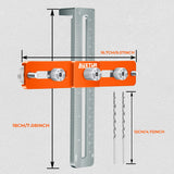 AUXTUR Cabinet Hardware Jig, Adjustable Cabinet Handle Template Tool with Alignment Hole, Punch Locator Drill Guide for Knobs,Handles and Pulls, AUXTUR