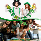 200 Pieces St. Patrick's Day Wood Beads Green Wood Spacer Beads Farmhouse Polished Wood Round Beads St. Patrick's Day Wooden Craft Beads for Patrick Queekay