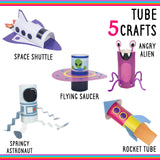 Craftikit ® Space Arts and Crafts for Kids - 20 Simple All-Inclusive Fun Toddler Craft Kit for Kids - Organized Crafts for Toddlers Ages 3-10 - Craftikit