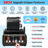 KomeStone Rock Tumbler Kit, K1 Professional Large 2.5LB Capacity Edition - Memory Function, Digital Timer & Variable Speeds: Create Stunning Gems KomeStone