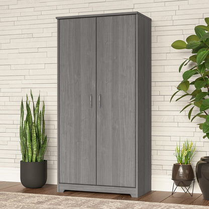 Bush Furniture Cabot Tall Storage Cabinet with Doors, Modern Gray