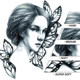 PANDAFLY Professional Charcoal Pencils Drawing Set - 8 Pieces Super Soft, Soft, Medium and Hard Charcoal Pencils for Drawing, Sketching, Shading, PANDAFLY