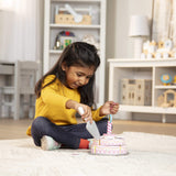 Melissa & Doug Triple-Layer Party Cake Wooden Play Food Set - Birthday Cake Pretend Food Play Set For Toddlers, Kids Ages 3+ Melissa & Doug