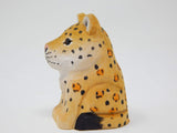 Selsela Leopard Jaguar Panther Figurine Decoration Statue Sculpture Wood Spotted Wall Art Miniature Carved Small Animals Collectible Selsela