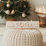 Personalized Wooden Name Puzzle With Pegs For Baby, Easter Gift for Kids, Unique Christmas Gift, 1st Birthday Present, Baby Shower, Nursery Decor, BUSY PUZZLE