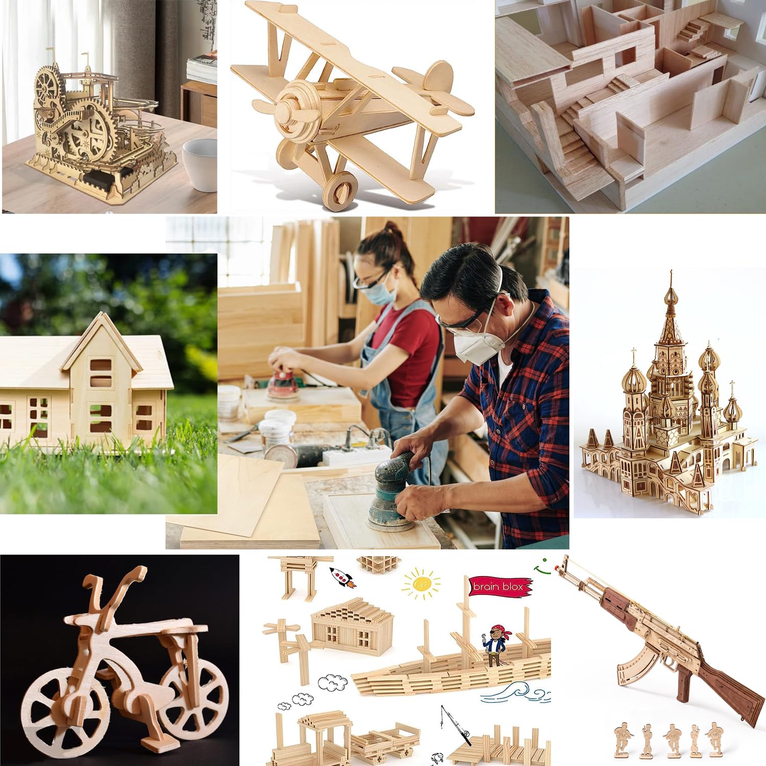 Unfinished Wood Pieces,15 Pack Basswood Sheets 1/16,Basswood Plywood Wood Sheets for Crafts,Perfect for Painting, Drawing, Laser, Wood Engraving, Cassny