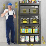 72" H Garage Shelving,Sturdy Garage Shelves Steel Heavy Duty Shelf,Large Metal Shelves,Adjustable Garage Storage Shelves Rack Unit for Warehouse Bezuny