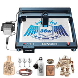 Longer Laser B1 Engraver with Auto Air Assist, 36W Output Laser Cutter, 180W Laser Engraving Machine, DIY Laser Engraver for Wood and Metal, Paper, Longer