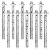 6 Inch 15 cm Pocket Ruler Flexible Precision Stainless Steel Ruler with Detachable Clips Stainless Steel Pocket Clip Scale Gauge Ruler Metric British Frienda