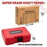 UYECOVE 15 Pieces Screw Extractor Set 6542/4341 HSS Cobalt Left Hand Drill Bit Broken Screw Extractor Kit with 1/4'' Adaptor, Stripped Screw UYECOVE