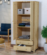 Elegant Wooden Wardrobe Closet Armoire with Spacious Storage, Drawers, and Doors - Ideal Bedroom Armoire Wardrobe Closet for Organizing Clothing Generic