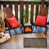 Melino Wooden Folding Chair for Outdoor, Low Profile Acacia Wood Lounge Chair with FSC Certified Acacia Wood, Fully Assembled - Espresso Melino