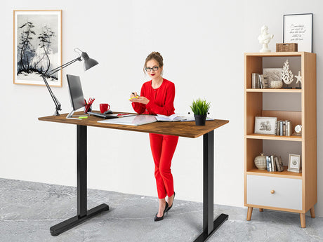 Lifetime Home Height Adjustable 48" Electric Standing Desk - Upgraded Ultra Durable Home Office Large Rectangular Computer or Laptop Sit Stand Lifetime Home