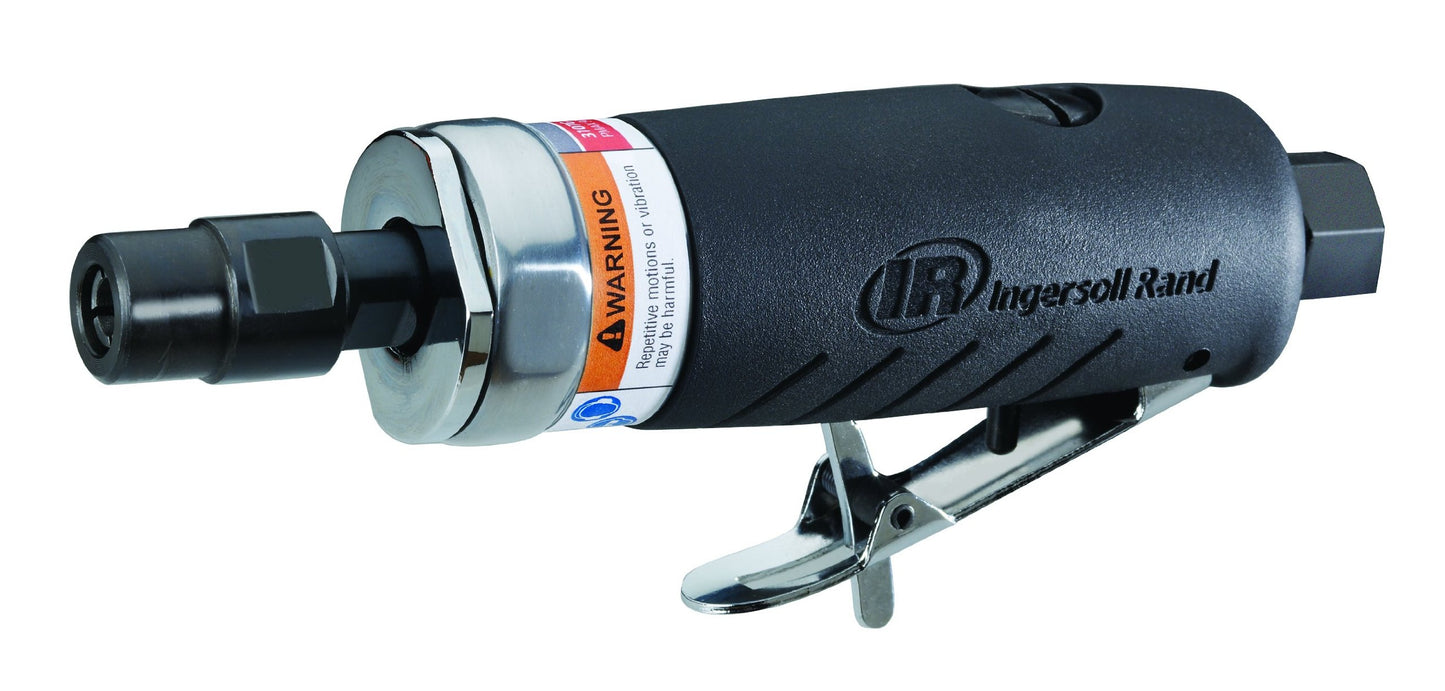 Ingersoll Rand 3107G Air Die Grinder Edge Series – 1/4", Heavy Duty, Straight, Ergonomic Grip, Ball Bearing Construction, Lightweight Tool, Black - WoodArtSupply