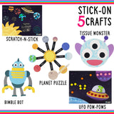 Craftikit ® Space Arts and Crafts for Kids - 20 Simple All-Inclusive Fun Toddler Craft Kit for Kids - Organized Crafts for Toddlers Ages 3-10 - Craftikit