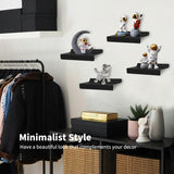 KEJJNYER 8 Pack Metal SlatWall Shelves, 4x10 Inch Slat Wall Shelves Black Flat Slat Board Shelving Slat Wall Panel Shelves for Shoes Retail Display KEJJNYER