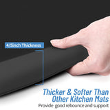 4/5 Inch Thick Kitchen Mat - Cushioned Anti Fatigue Mats for Kitchen Floor - Easy to Clean, Waterproof, Non-Slip Kitchen Rug for Sink, Office, StepLively