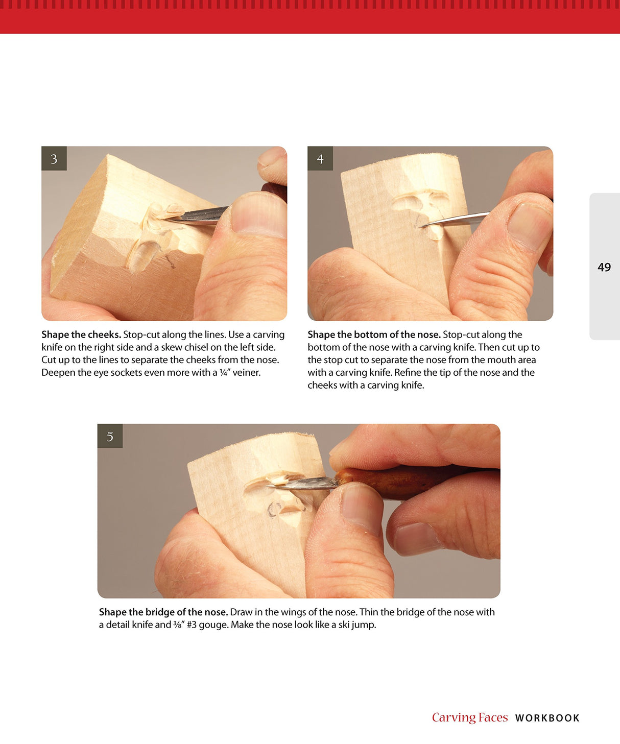 Carving Faces Workbook: Learn to Carve Facial Expressions with the Legendary Harold Enlow (Fox Chapel Publishing) Detailed Lips, Eyes, Noses, and Fox Chapel Publishing