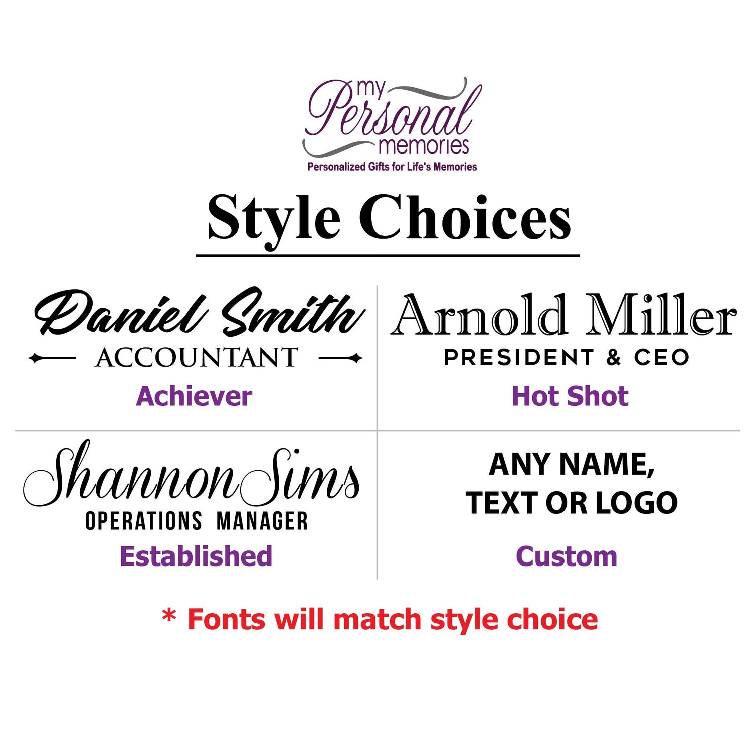 Personalized Desk Wedge Name Plate - Custom Engraved Business Gifts (Bamboo Wood) My Personal Memories