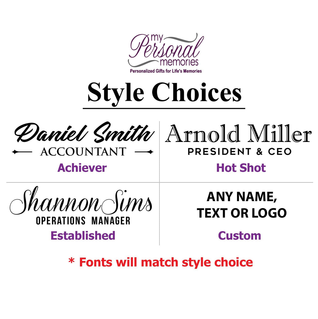 Personalized Desk Wedge Name Plate - Custom Engraved Business Gifts (Bamboo Wood) My Personal Memories