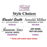 Personalized Desk Wedge Name Plate - Custom Engraved Business Gifts (Bamboo Wood) My Personal Memories