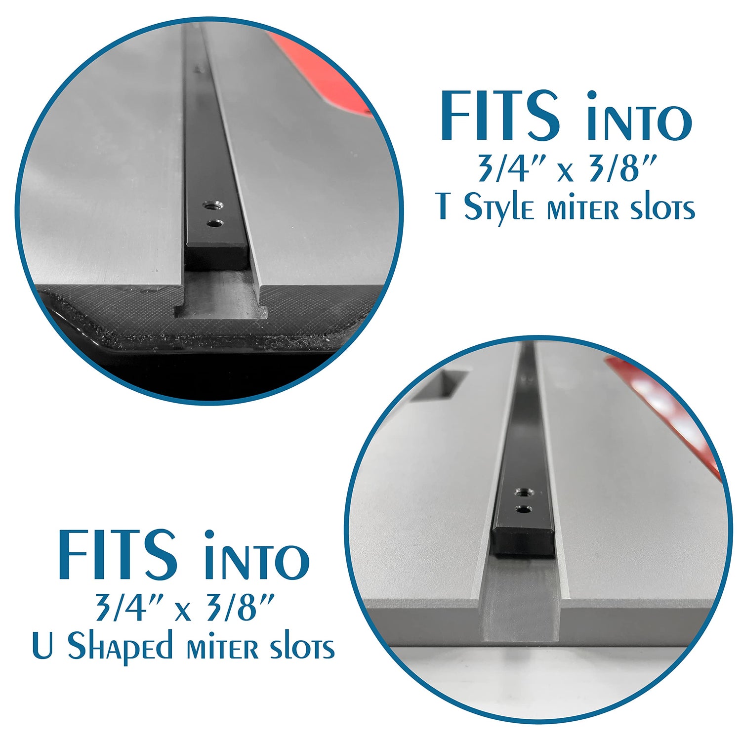 18” Precision Steel Miter Bar Rail Runner with Adjustable Spring Loaded Plungers For DIY Table Saw Crosscut Sleds, Jigs and Fixtures to Slide in 3/4 Peachtree Woodworking Supply