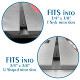 18” Precision Steel Miter Bar Rail Runner with Adjustable Spring Loaded Plungers For DIY Table Saw Crosscut Sleds, Jigs and Fixtures to Slide in 3/4 Peachtree Woodworking Supply