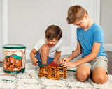 Lincoln Logs – 100th Anniversary Tin, 111 Pieces, Real Wood Logs - Ages 3+ - Best Retro Building Gift Set For Boys/Girls - Creative Construction Lincoln Logs