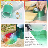 Pixiss Epoxy Resin Tape Mold Release Tuck Tape for Epoxy Resin - Extra Wide Epoxy Mold Release Tape, Polyester Tape for Resin UV Tape Release Film, Pixiss