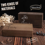 Zhamate Personalized Gifts for Women Girls-Custom Jewelry Box Wooden with Birth Flower Name, Birthday Gifts, Wedding Gift for Bridesmaids, Mom Gifts Zhamate