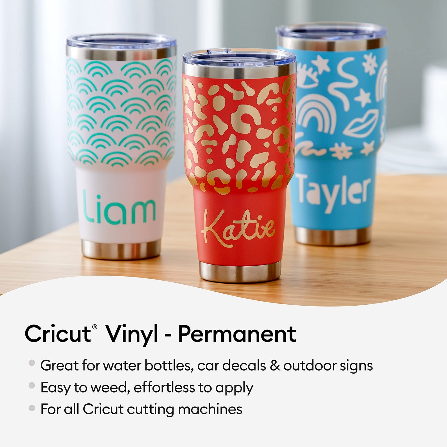 Cricut Vinyl Permanent - Everything Sampler, 12x12 Vinyl Sheets and Transfer Tapes, Create Long-Lasting DIY Projects, Durable Adhesive Vinyl for