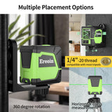 Laser Level Self-leveling Green Cross laser tool with vertical and horizontal lines,360 degree rotation self-leveling mode&IP54 waterproof for Ereoin