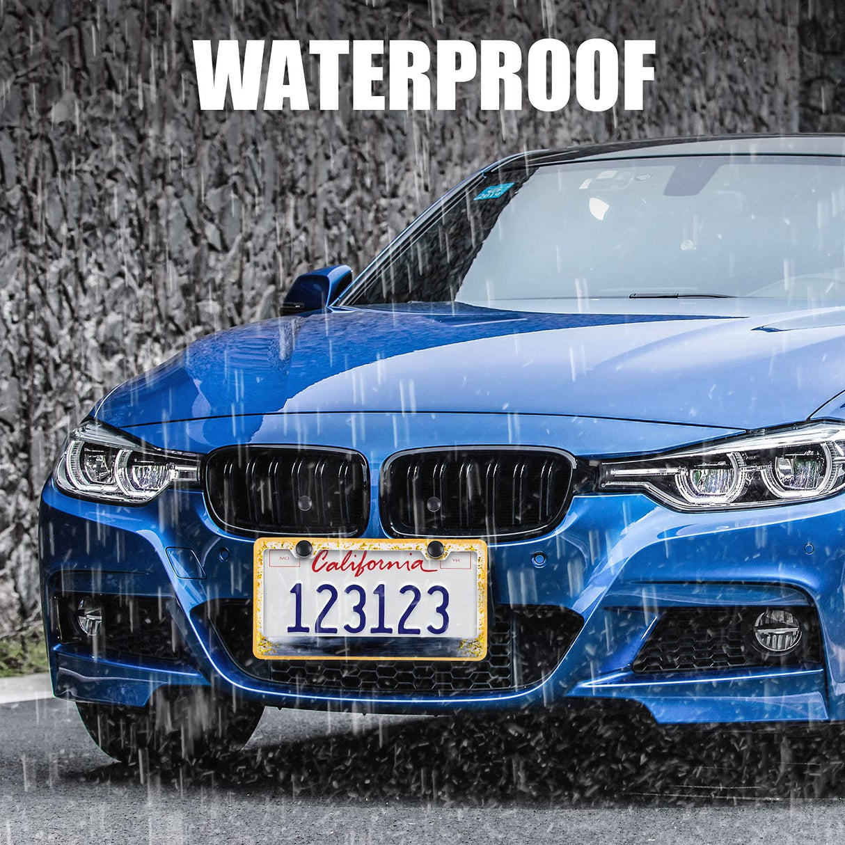 NiArt Car License Plate Frame Epoxy Resin Casting Silicone Mold Kit + Screw Accessories + Glitters, Handmade Crafts Supplies Car Plate Bracket NiArt