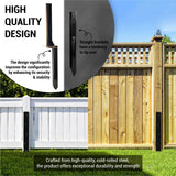 WIMART Fence Post Repair Kit, Heavy Duty Steel Fence Post Anchor Ground Spike for Repair Tilted, Broken Wood Fence Post (Black - Set 1) WIMART