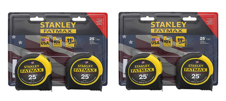 Stanley Consumer Tools FMHT74038 25' Fatmax Tape Measure, 2 Tape Measures per Pack, 4 Tape Measures Total Stanley