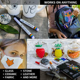 Art Owl 12 Basic Paint Pens Extra Fine Tip and 12 Acrylic Pastel Paint Markers Extra Fine Tip, Bundle for Rock Painting, Stone, Ceramic, Glass, Wood Art Owl