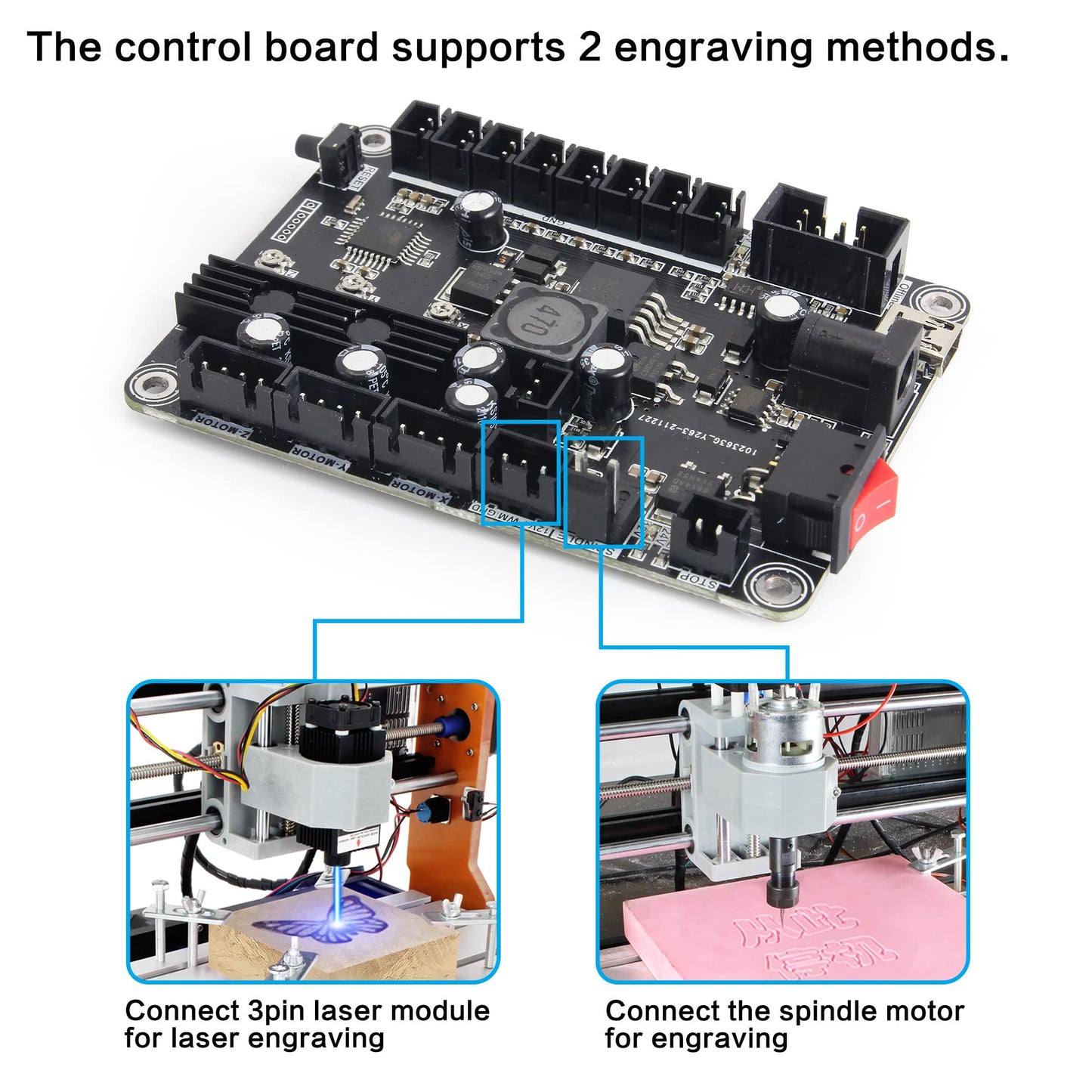 CNCTOPBAOS 3 Axis GRBL Control Board USB Port CNC Router Controller Board grbl 1.1f with GRBL Offline Controller Remote Hand Control for CNC