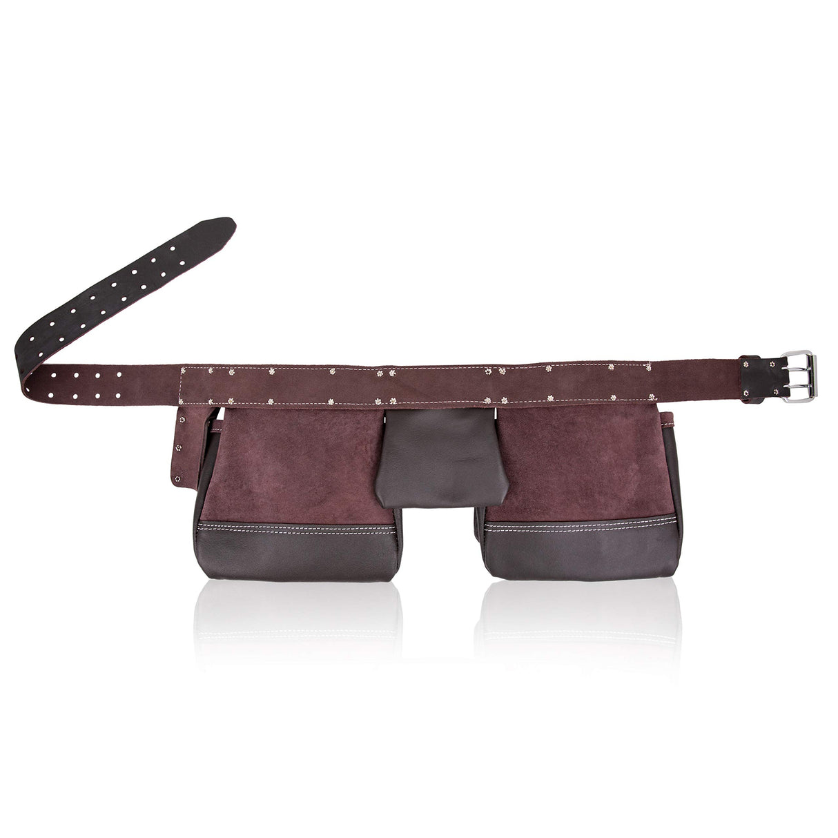 LAUTUS Oil Tanned Leather Tool Belt/Pouch/Bag, Carpenter, Construction, Framers, Handyman, Electrician - 100% LEATHER LAUTUS