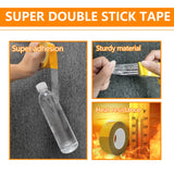 Birllaid Double Sided Tape Heavy Duty for Crafts,Thin Two Sided Tape with Removable Acrylic Clear Adhesive,Super Strong Tape 1Inch x 50 Feet for Arts Birllaid